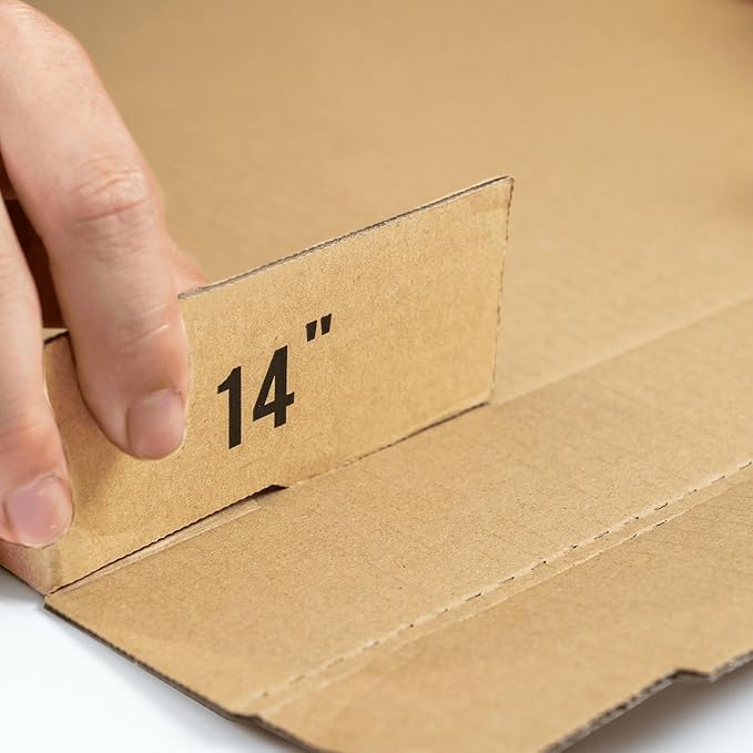 Karat Pizza Boxes 14" x 14" x 2" [50 Pack] Kraft Corrugated Boxes | Ventilated, Grease-Resistant, Durable for Pizza, Catering or Shipping Use