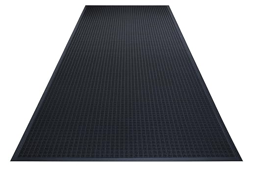 Guardian WaterGuard Indoor/Outdoor Wiper Scraper Floor Mat, Rubber/Nylon, 4'x10', Charcoal