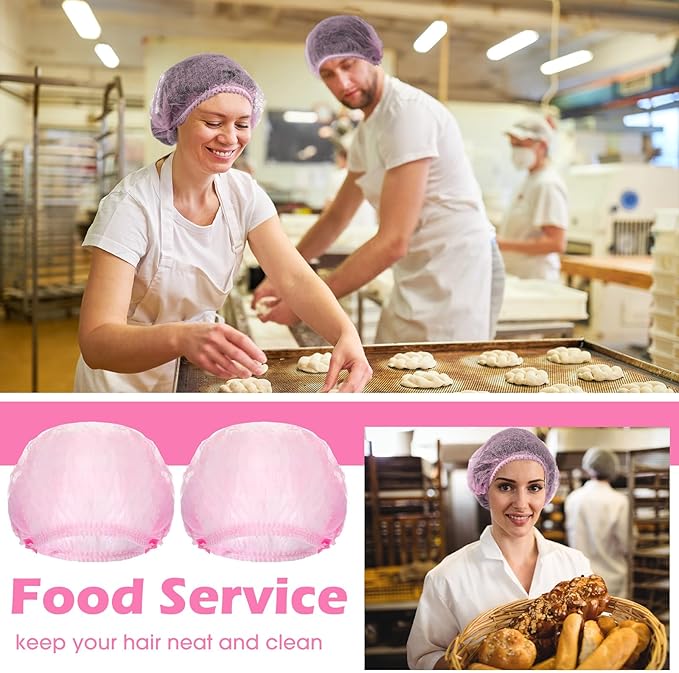 Yahenda 2000 Pcs Disposable Hair Nets Bulk 21 Inch Non Woven Bouffant Caps for Food Service Cooking Medical Salon Spa Beauty