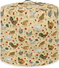 Dust Cover with Pocket for 8 Quart Rice Cooker and Air Fryer, Round Protective Dust-Proof Stain Resistant Electric Appliance Cover Easy to Clean, Chicken