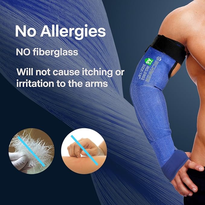 Schwer AIR-SKIN ANSI A6 Cut Resistant Arm Sleeves for Men & Women S902, Non-PFAS Arm Protectors for High Risk Work, Arm Protectors for Thin Skin, Gardening Sleeves for Farming, Lightweight, Breathable