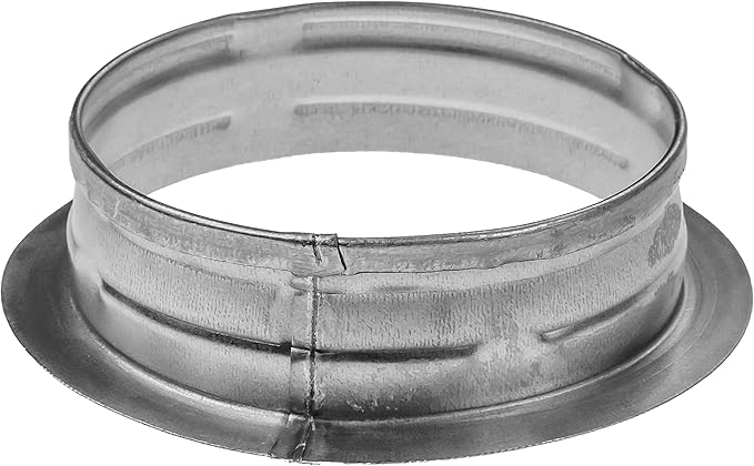 Repa Market 5'' Inch Metal Duct Connector Flange - Air Tight Vent Duct Collar - for Connecting Exhaust, Intake Flex and Straight Ducting - Heating, Cooling Universal HVAC Adapter - Home, Commercial