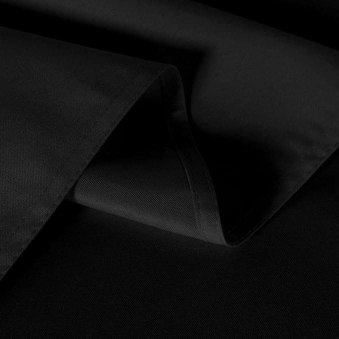 sancua 2 Pack Black Tablecloth 60 x 84 Inch, Rectangle 4 Feet Table Cloth - Stain and Wrinkle Resistant Washable Polyester Table Cover for Dining Tables, Buffet Parties and Camping