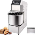 INTSUPERMAI Commercial Dough Mixer Machine 20QT Stand Flour Mixing Machine Electric Food Stand Mixer with Double Action Double Speed Spiral Mixing Time Setting 110V 20L Capacity