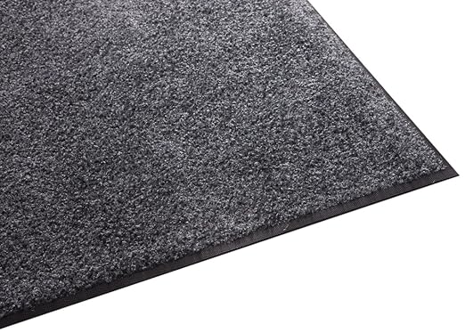 Guardian Platinum Series Indoor Wiper Floor Mat, Rubber with Nylon Carpet, 6'x6', Grey