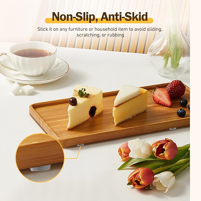 240 Pcs Cabinet Door Bumpers, 1/2" Diameter Self Adhesive Clear Cupboard Door Drawer Bumpers for Kitchen Cabinets Cutting Boards Picture Frames