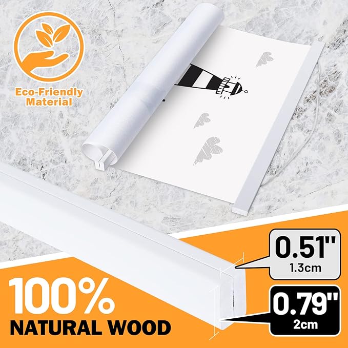 28x22 28x40 28x20 Poster Frame, Magnetic Light Wood Wooden Frame Hanger for Photo Picutre Canvas Artwork Art Print Wall Hanging (1 Pack, 28", White)