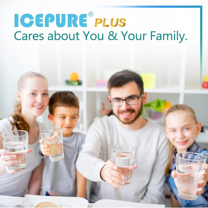 ICEPURE PLUS NSF53 DA97-17376B Replacement for HAF-QIN/EXP, HAF-QIN, DA97-08006C, RF23M8070SG, RF23M8070SR, RF23M8090SG, RF23M8090SR, AQF-DA97-17376B Refrigerator Water Filter, 4PACK