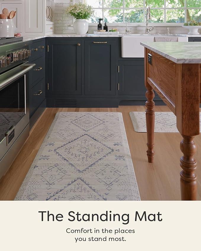 House of Noa Nama Standing Mat – Anti-Fatigue Cushioned Kitchen Mats for Floor | Ergonomic Bounce-Back Foam Kitchen Mats | Anti-Fatigue Mats for Kitchen & Standing | Ula Windmill | 22" x 72"