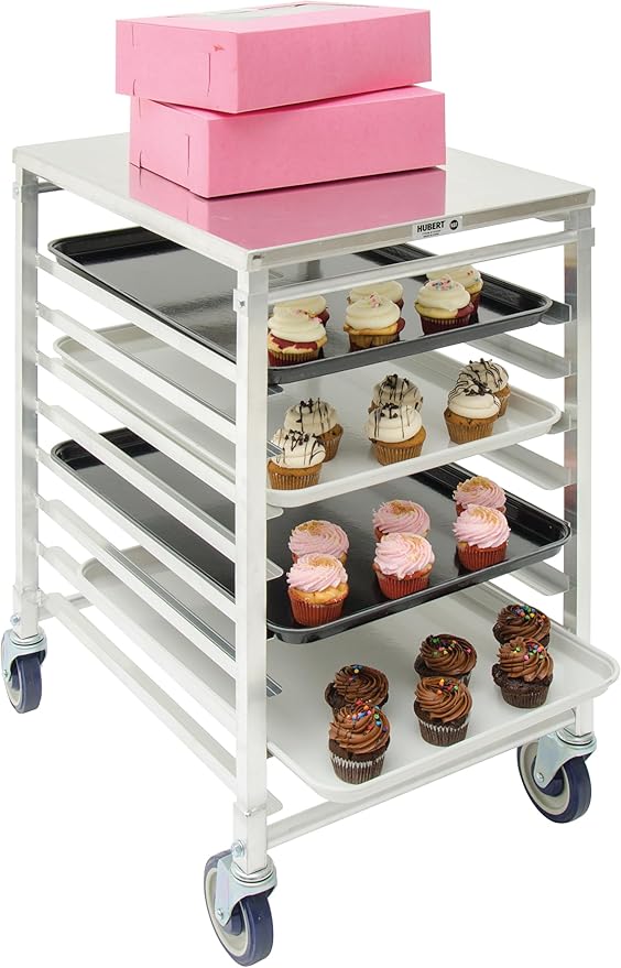 Commercial Knockdown 10-Tier Aluminum End Load NSF Sheet/Bun Pan Rack with Worktop (28W-172)