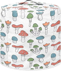 Cute Mushroom Print Pressure Cooker Cover 8 Quart Air Fryer Cover Kitchen Appliance Dust Cover Cover with Pockets for Electric Pressure Cooker Rice Cooker Steamer,White