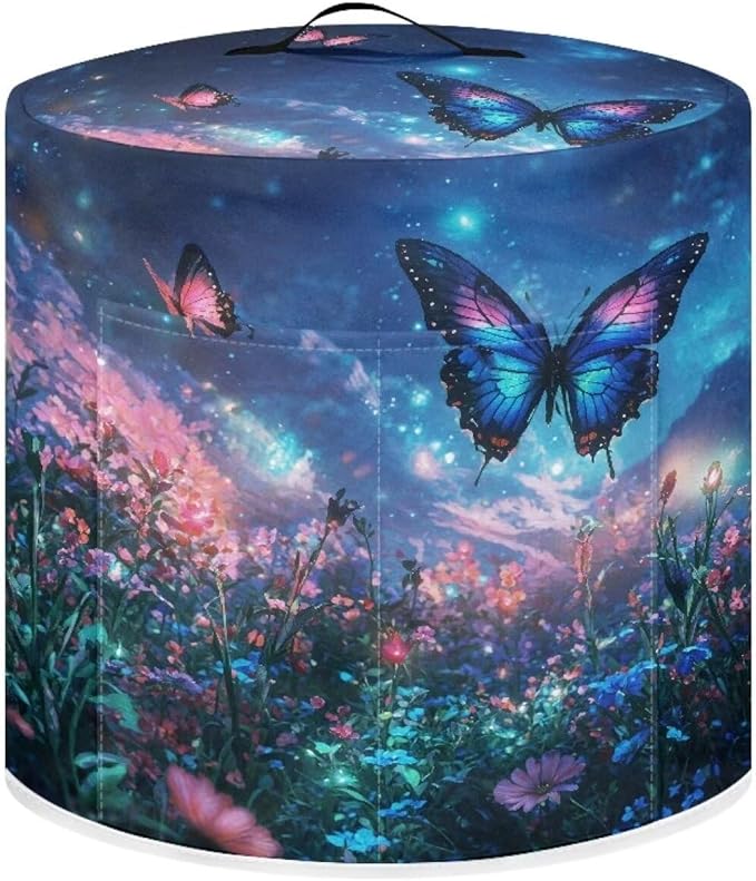 Purple Butterfly Dust Cover Compatible with 6 QT Instant Pot and Extra Accessories for Electric Pressure Cooker Rice Cooker and Air Fryer Insulated Protector Cover Keep Appliance Clean