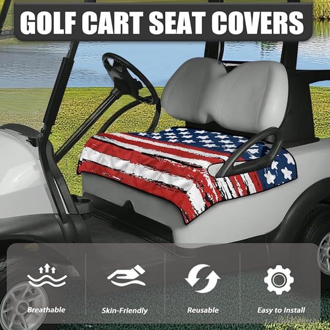 Golf Cart Seat Cushion Cover Designed for Long-Term Outdoor Use, Featuring Breathable Fabric and Waterproof Seat Protection