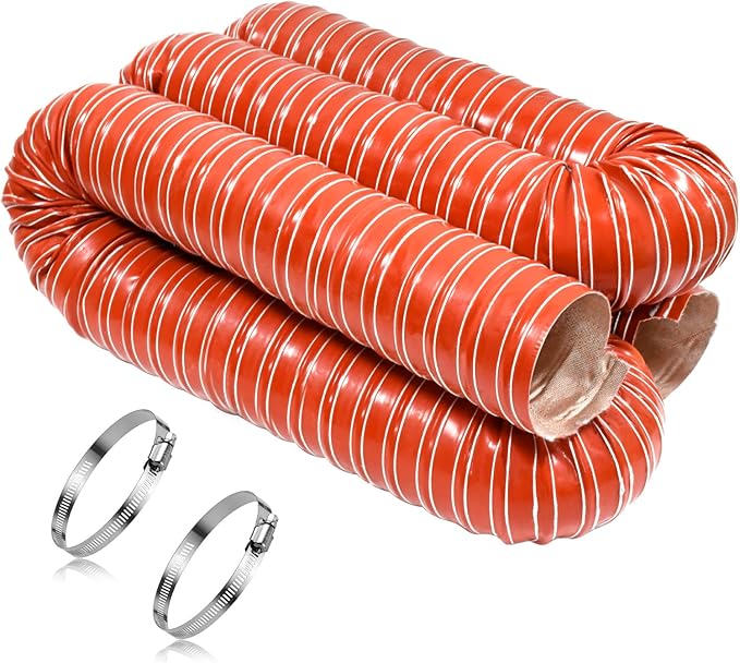 NOWBALL 3in Automotive Air Duct Hose, Length 4 Meter-13.3ft, 3" Silicone Flexible Cooling Ducting, 76mm High Heat Brake Exhaust Hose for Car, Garage, Dryer Air System