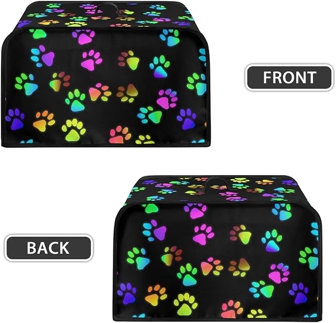 Colorful Dog Paws Slow Cooker Bag - Compatible with 6-8 Quart Oval Slow Cooker - Easy to Fold