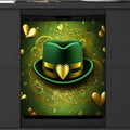 St. Patrick's Day Hat Heart Dishwasher Magnet Cover, Reusable Refrigerator Panel Stickers Microwave Front Door Covers Magnets for Kitchen Home Appliances Holiday Party Decorations 23 X 26 in