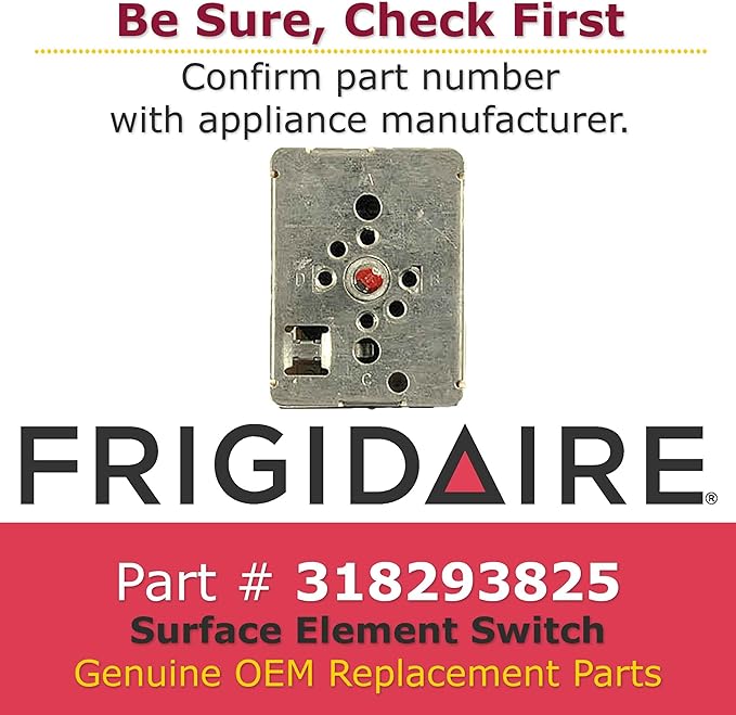 GENUINE Frigidaire 318293825 Surface Element Switch Range/Stove/Oven