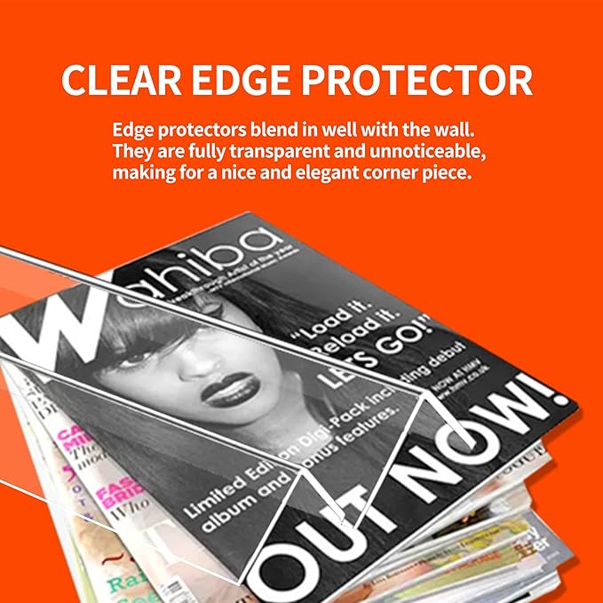Clear Corner Protectors, 2-Pack Self-Adhesive Wall Guards for Baby Safety, Furniture Edge Protection (3cm x 100cm)