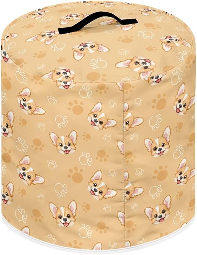 TODIYADDU Cute Corgi Air Fryer Cover Dust Cover Cute Painting Instant Pot Pressure Cooker Cover Compatible with Most Kitchen Appliances Trendy Instant Pot Pressure Cooker Accessories Present