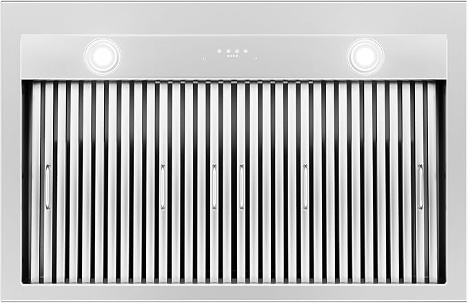 CT Copper Tailor Built-in Range Hood Insert/Liner 36 Inch,610 CFM Vent with 4-Speed Fan, LED Light, Dishwasher-safe Baffle Filter,Stainless Steel