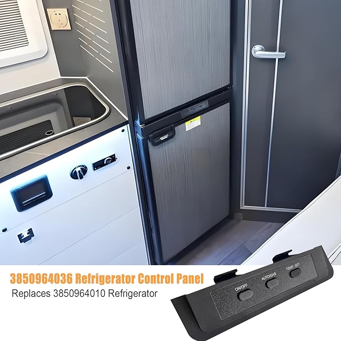 3850964036 RV Control Panel Fit for Do-Metic RM1350 RM3762 RM3962 Replaces 3850964010 Refrigerator 2-Way Button Panel