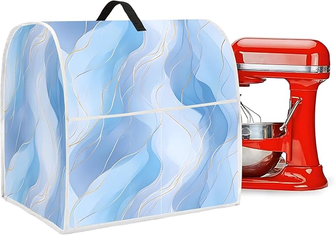 Mixer Dust Cover for 6-8 Qt Stand Mixer, Cloth Cover with 2 Storage Pockets for Stand Mixer Protective Covers Large for 6-8 Quart Mixer