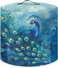 Xoenoiee Peacock Pattern Kitchen Appliance Dust Covers with Pockets, Electric Pressure Cooker Cover for 8qt Compatible with Crock Pot, Rice Cooker Cover, Large