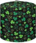 Xoenoiee Shamrock Black Print Kitchen Appliance Dust Cover with Pockets, Electric Pressure Cooker Cover Compatible with Crock Pot, Rice Cooker Covers for St.Patrick's Day Decor, for 8 Qt