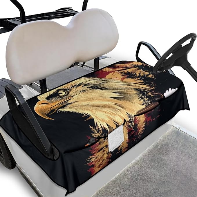 Golf Cart Seat Cover Cushion Designed for Comfort and Protection, Featuring Sweat Absorbing Fabric, Waterproof Lining and Secure Fit for Outdoor Use