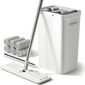 JOYMOOP Mop and Bucket Set with Wringer, Flat Mops for Floor Cleaning, Wall Mop Cleaner with Long Handle, Hardwood Floor Mop with 6 Microfiber Pads