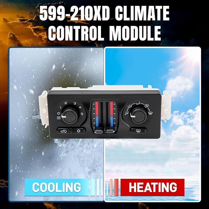 599-210XD AC Climate Control Panel Compatible With 2002-2009 Chevy GMC Buick Cadillac Isuzu Saab, Fir for Silverado Avalanche Suburban Tahoe Trallblazer Sierra Envoy Yukon 9-7X