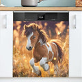 Horse Running Dishwasher Magnet Cover Front Dishwasher Cover Magnetic Home Cabinet Decals Appliances Stickers Refrigerator Decor, 23x26in