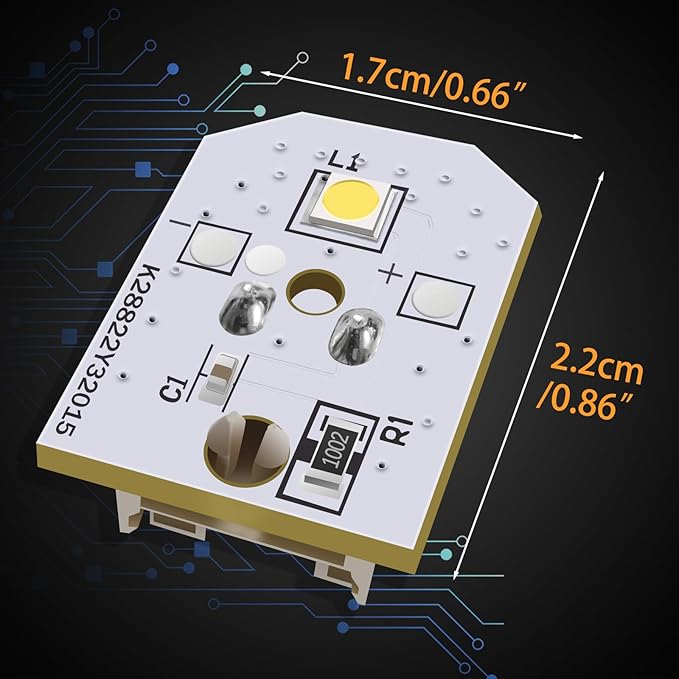 New Upgraded WR55X11132 WR55X25754 Refrigerator Light Replacement led, Refrigerator led Light Assembly Replacement wr55x30602 wr55x26486 eap12172918 4590213 ap6261806 Without Cover 6PCS