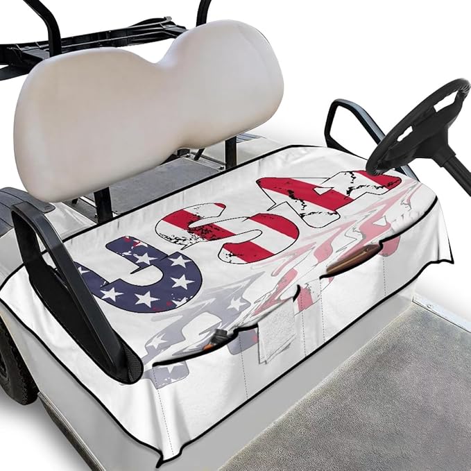 Waterproof Golf Cart Seat Cover Cushion Made with Soft Microfiber Fabric, Designed to Protect Seats from Sweat, Dirt and Daily Wear with Universal Fit