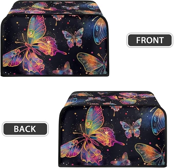 Colorful Butterfly Crock Pot Cover Compatible with 6, 7 or 8 Quart Slow Cooker Dragonfly Slow Cooker Cover with Handle Pocket Covers Appliances Decorations Kitchen Utensils