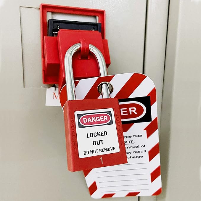 Lockout Tagout Locks, Safety Padlock, Loto Locks Keyed Differently Lock Out Tag Out 50 pcs Safety Padlocks Plastic with 50 Lockout TagOut Tags Red