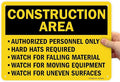 SmartSign "Construction Area - Authorized Personnel Only, Hard Hats Required" Sign | 10" x 14" Plastic