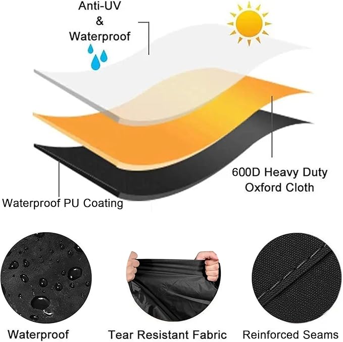 Tabletop Grill Cover for Pit Boss 10697, Waterproof Wood Pellet Smoker Cover for Pitboss 10697 Table Top Wood Grill, Outdoor Grill Accessories for Pit Boss Portable 150 Pellet Grill 24 inch