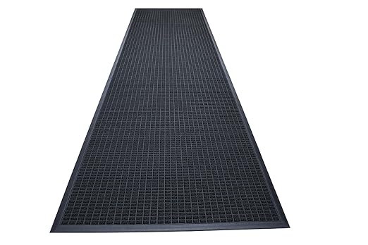 Guardian WaterGuard Indoor/Outdoor Wiper Scraper Floor Mat, Rubber/Nylon, 3'x16', Charcoal