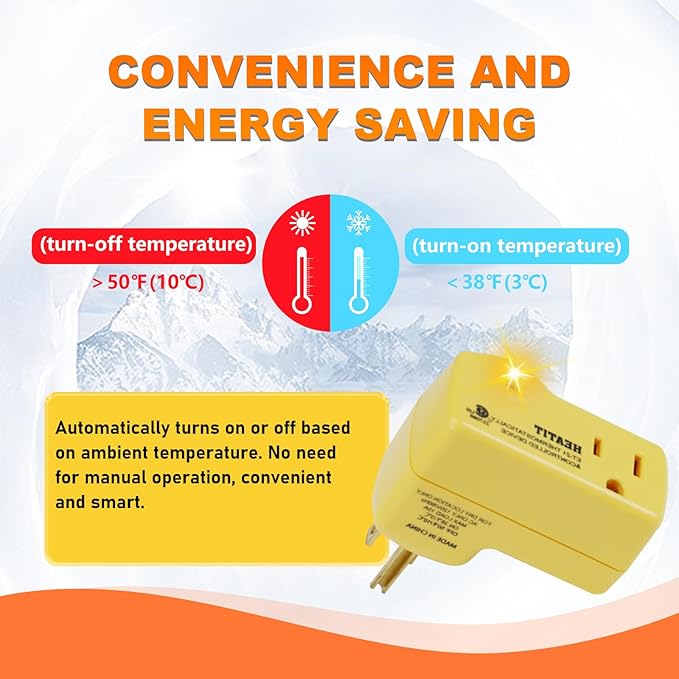 HEATIT ET-21 Freeze Thermostatically Controlled Outlet On at 38F /Off at 50F