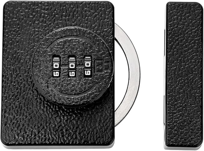 Black Cabinet Lock,3 Digit Password Keyless,Anti Pry Mechanical Password Lock,Protect Privacy,for Drawer,Cabinets,Locker, Closet,Windows,Sliding Door,Bathroom,and Garden