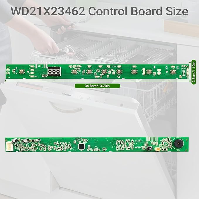 New Upgrade WD21X31902 WD21X23462 Dishwasher User Interface Control Board, WD21X31902C Control Board Compatible with GE Dishwasher, Replace Parts WD21X26179 WD21X32000