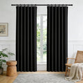 Room Divider Blackout Curtain Track Curtains Wall Dividers Panels Screen for Living Rooms Bedroom Office Privacy Partition Separation, W52 × L96 Inch,1 Panel, Black