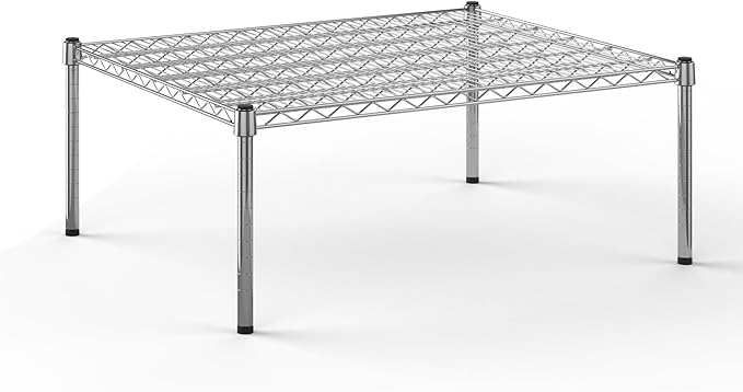 30''W x 36''L x 14''H Chrome Plated Wire Dunnage Rack | Off The Floor Storage
