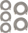 5 Pack Foskan 6FT Dishwasher Installation Kit,With Compression Connection,Stainless Steel Supply Line For Standard Dishwashers （6FT）