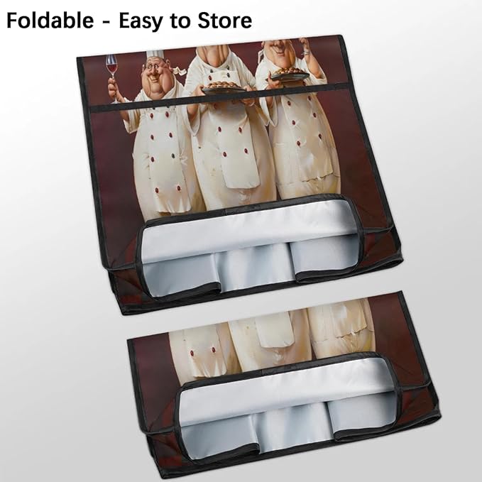 Kitchen Aid Mixer Cover Funny Chef Cook Stand Mixer Cover Compatible with 6-8 Quarts Stand Mixers, Dust Covers with Zipper Pocket Foldable Washable Kitchen Aid Organizer Bag