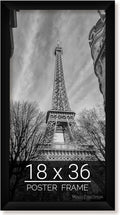 wallsthatspeak 18x36 Black Picture Frame for Puzzles Posters Photos or Artwork