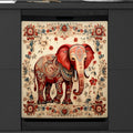 Elephant Flower Paisley Dishwasher Magnet Cover, Reusable Refrigerator Panel Stickers Microwave Front Door Covers Magnets for Kitchen Home Appliances Holiday Party Decorations 23 X 26 in