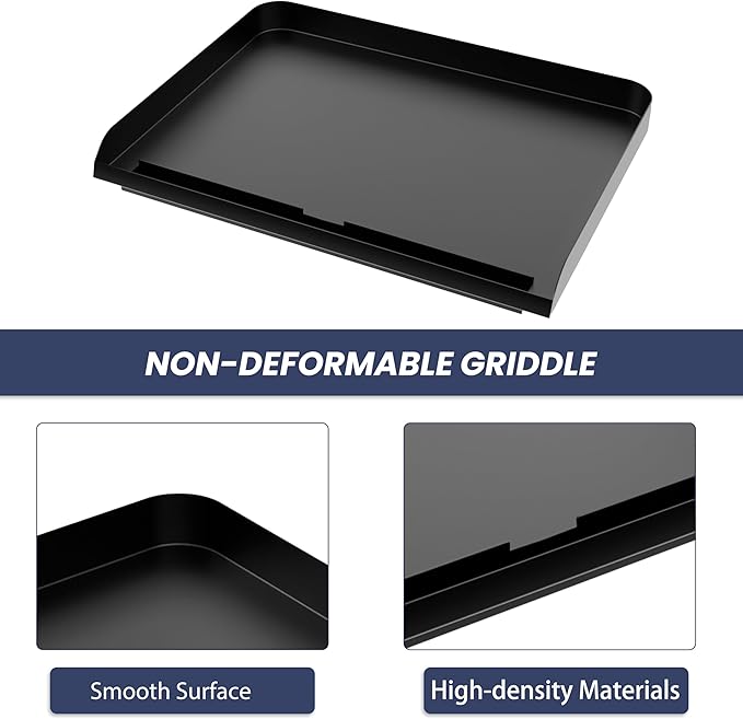 GR101 Cast Iron Griddle for Ninja Sizzle Smokeless Indoor Grill, Nonstick Flat Top Grill Plate for GR100 Electric Grill, for Ninja Sizzle Grill Griddle Plate with 20 Pcs Disposable Parchment Paper