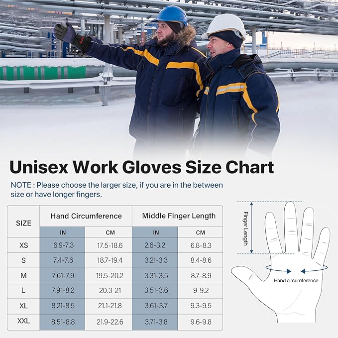 SNOW DEER Heated Gloves for Men Women - Rechargeable, Waterproof, Cut-Resistant with Touchscreen for Winter Outdoor Work Camping Warmer